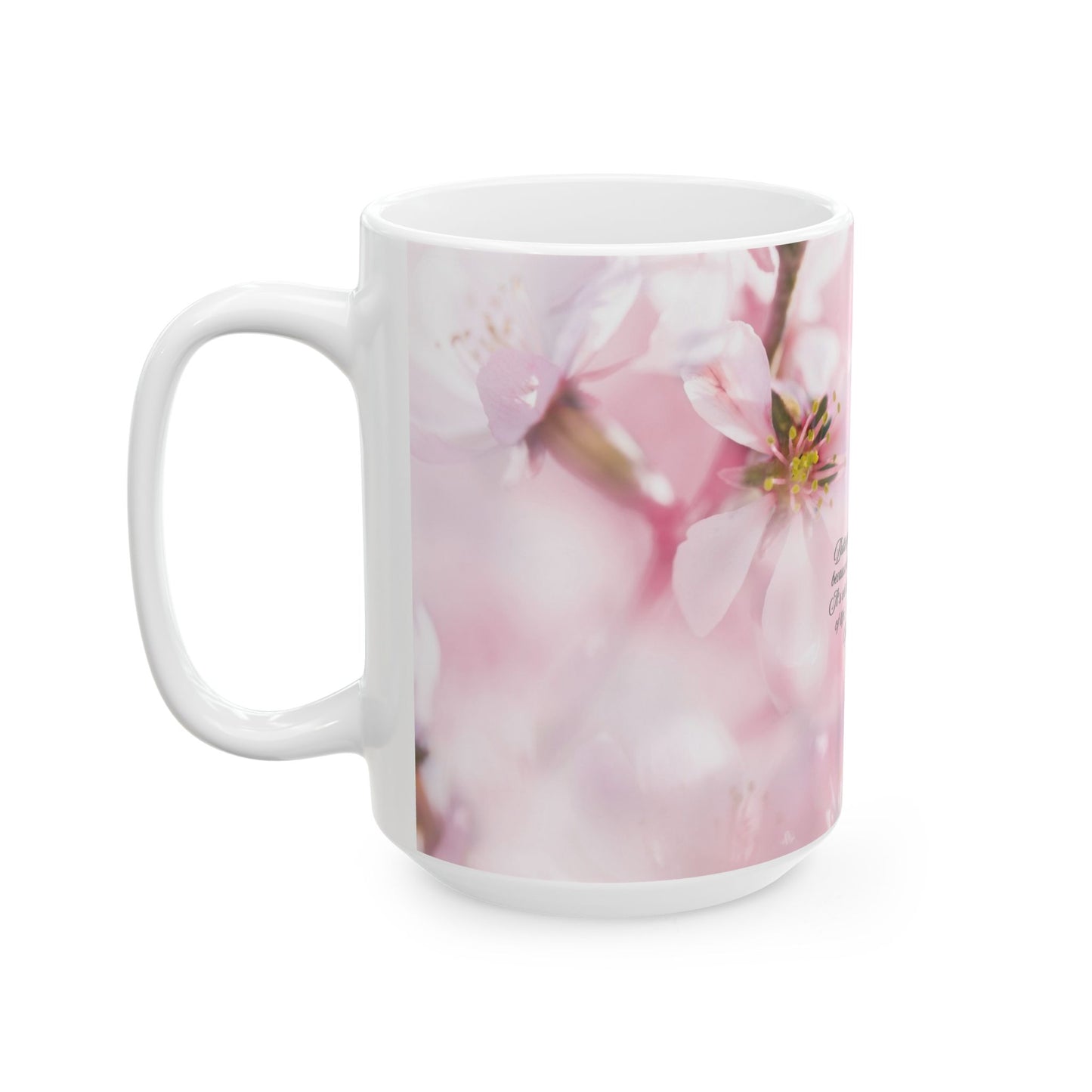 Delicate Blossom Ceramic Mug | Inspirational Gift, Butterfly Decor, Coffee Mug, Tea Mug, Spring Gift