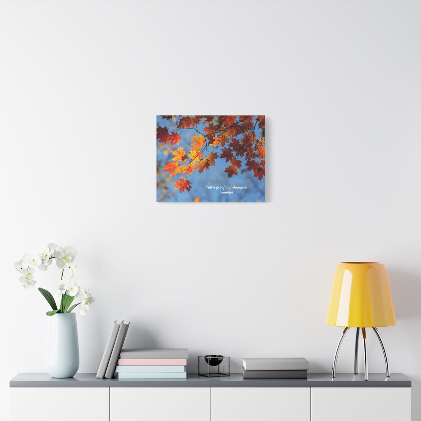Autumn Canvas Wall Art, Seasonal Decor, Inspirational Quote, Fall Home Decor, Nature Photography