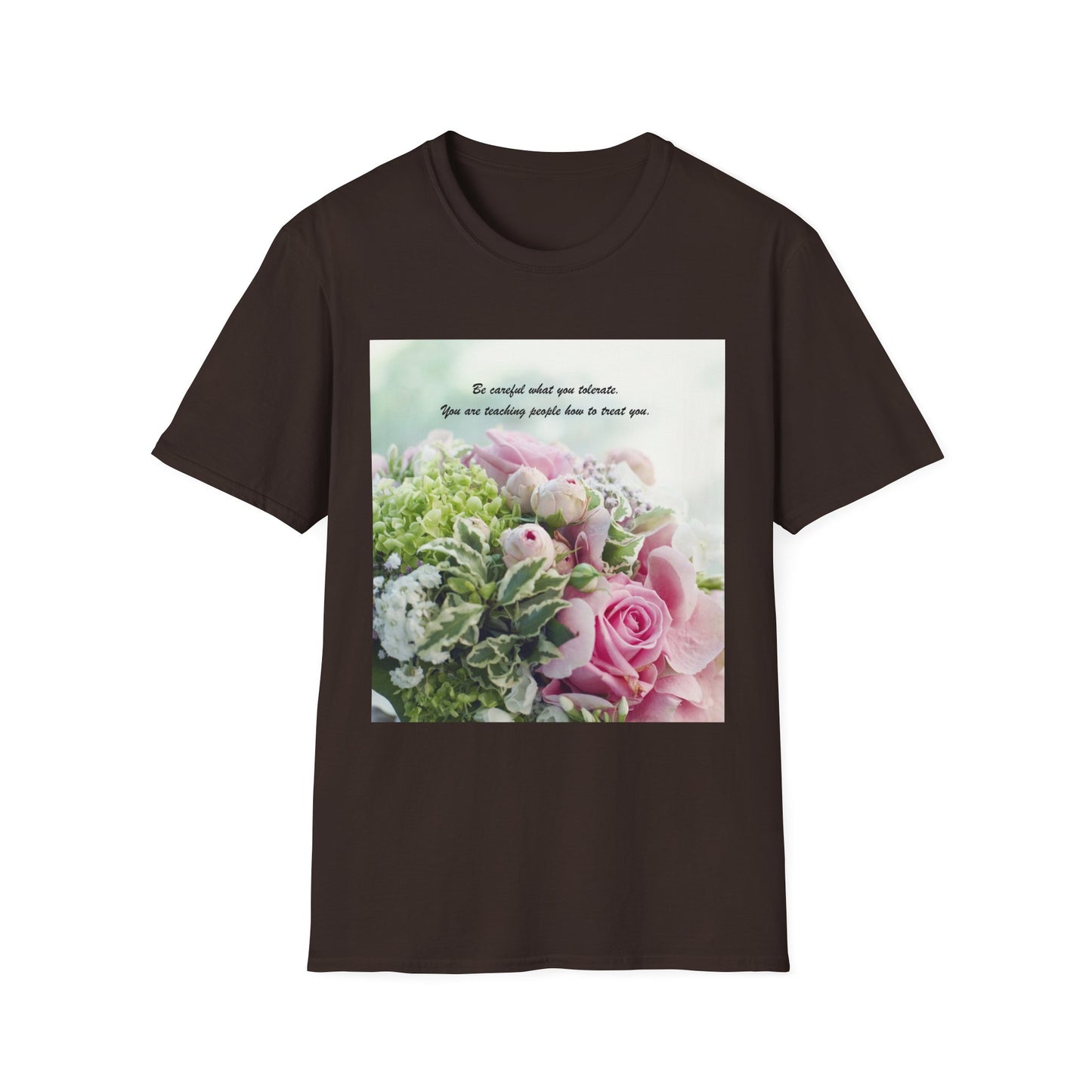 Floral Sympathy T-Shirt — "Be comforted when you think of me" Memorial Tee