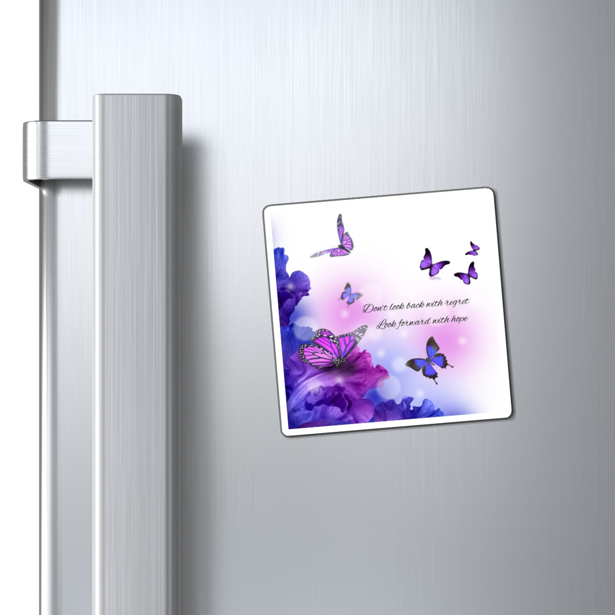 Inspirational Butterfly Magnets - Hopeful Home Décor, Gift for Her, Positive Quote Decor, Fridge Magnet, Inspirational Gift
