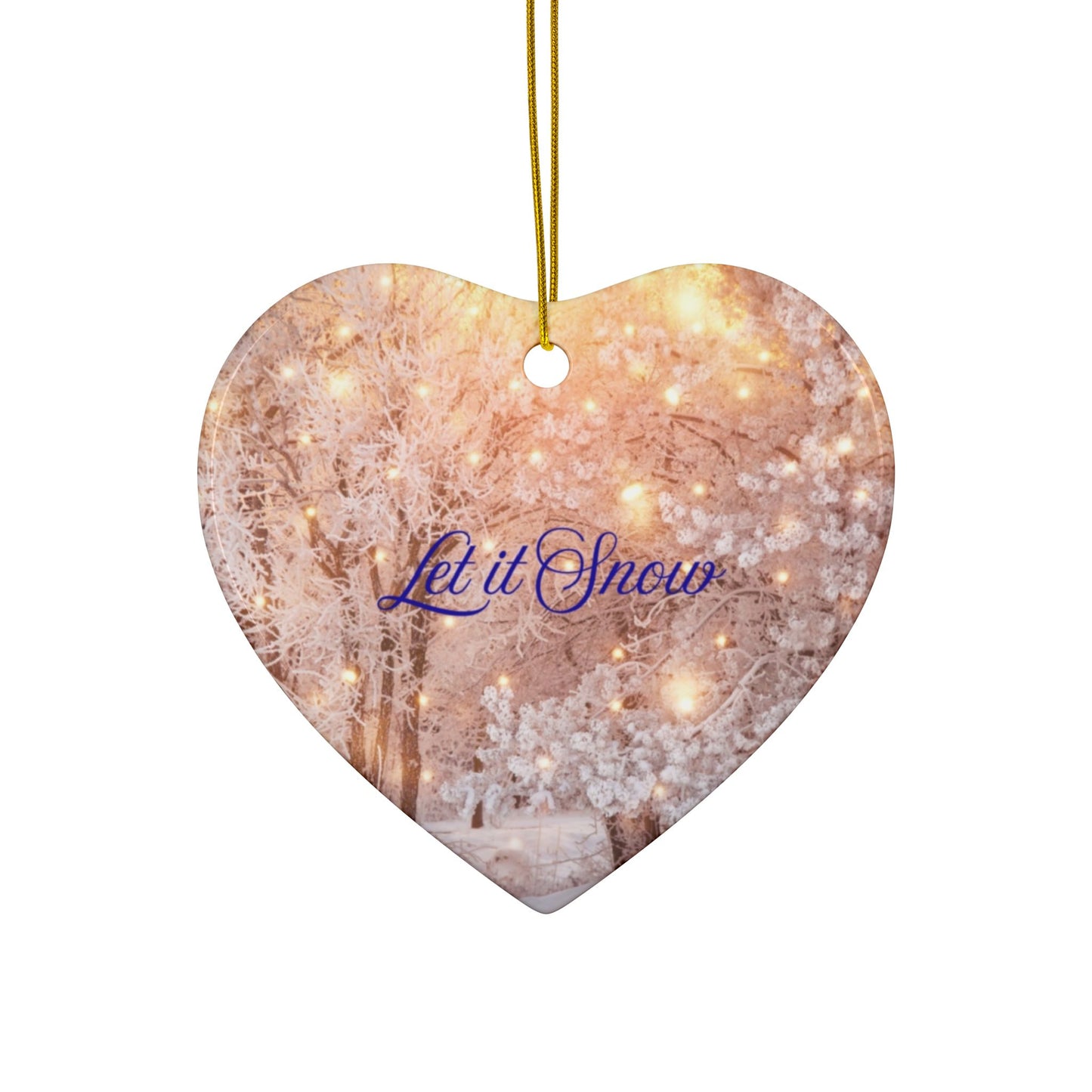 Ceramic Ornaments, Winter Decor, Let it Snow, Holiday Decor, Christmas Tree Ornaments, Double-Sided Decorations, Perfect Gift