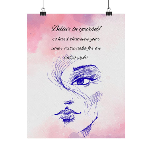 Motivational Art Print, Wall Decor, Inspirational Gift, Self-Love Poster, Pink Aesthetic Design