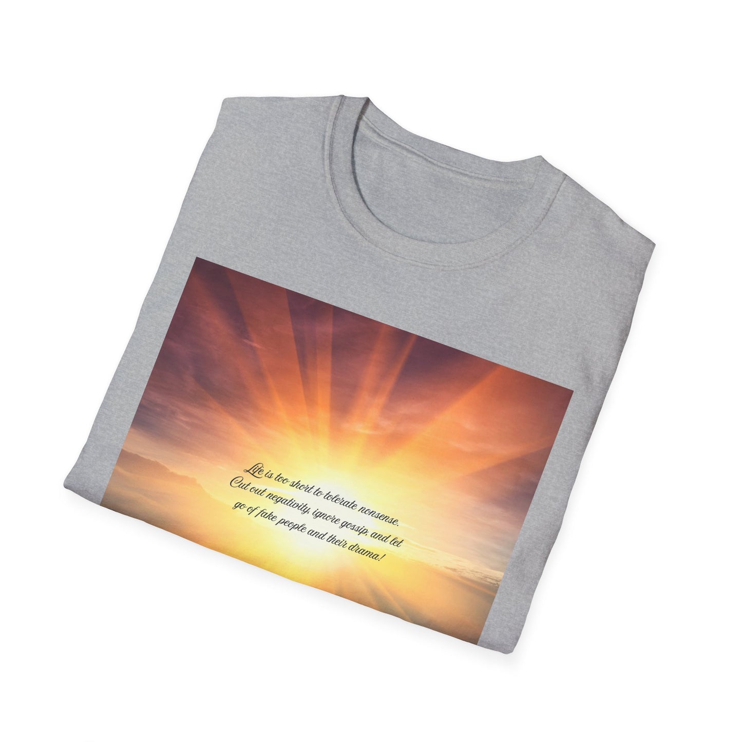 Inspirational Sunray T-Shirt, Motivational Tee, God’s Love Design, Softstyle T-Shirt, Everyday Wear, Gift for All Occasions