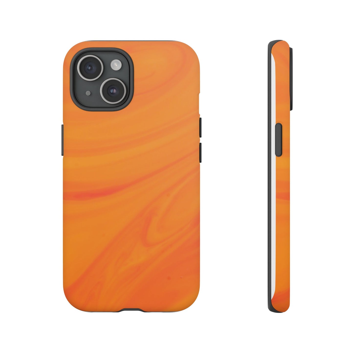 Tough Cases, Beautiful Orange Marble Design