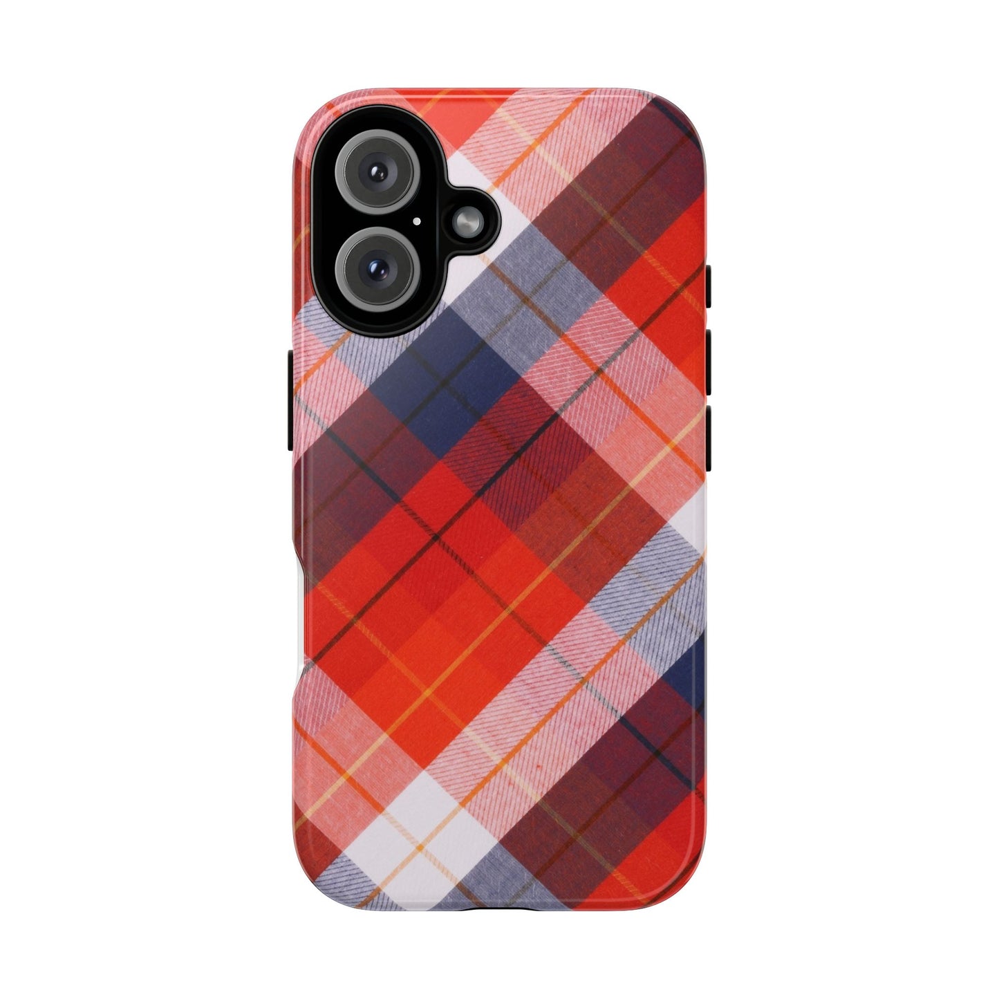 Tough Cases, Beautiful Red, White & Blue Plaid Design