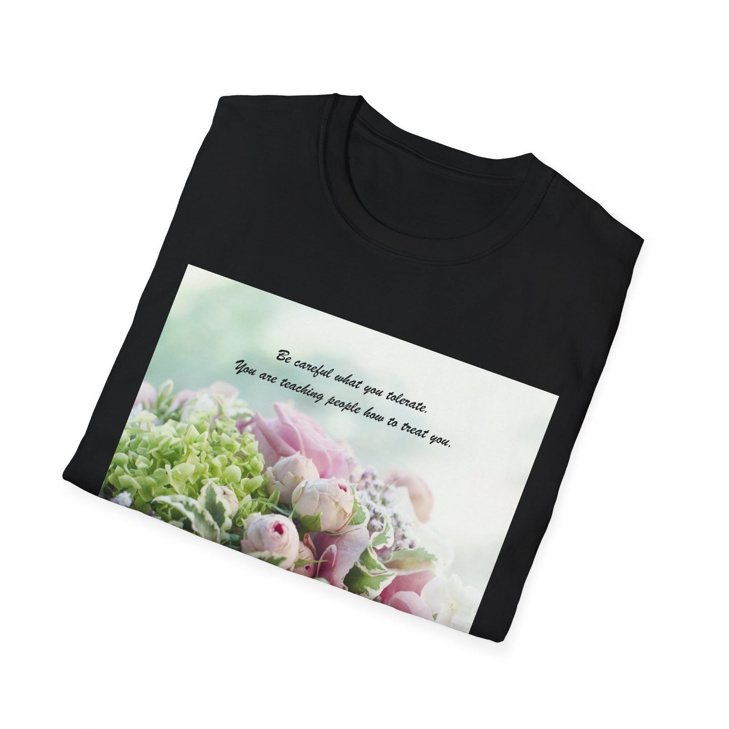 Floral Sympathy T-Shirt — "Be comforted when you think of me" Memorial Tee