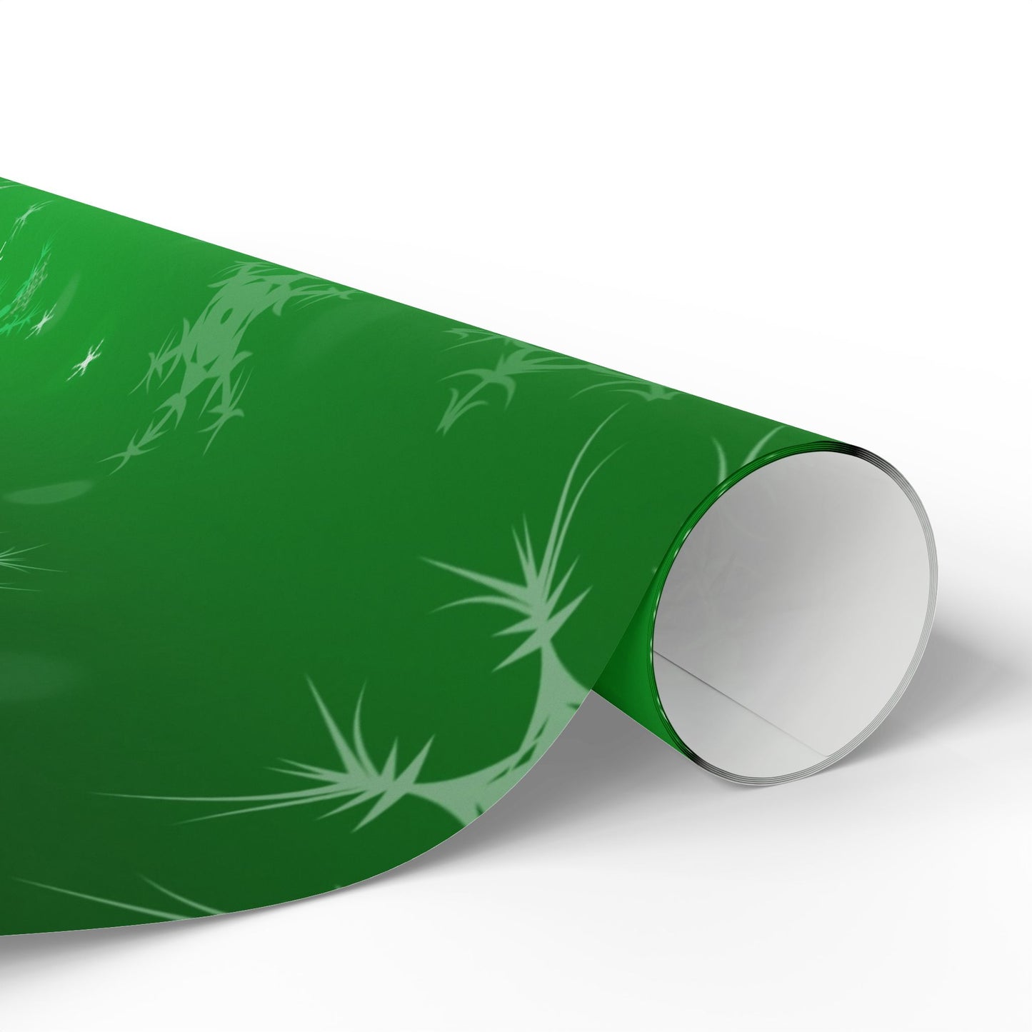 Festive Wrapping Paper Roll, Holiday Gift Wrap, Christmas, Birthday, Eco-Friendly Gift Wrap, Green Stars Design, Decorative Paper