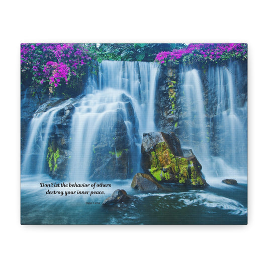 Waterfall Canvas Art Print, Inspirational Wall Decor, Meditation Wall Art, Serenity Home Decor, Gift for Mindfulness, Nature Artwork