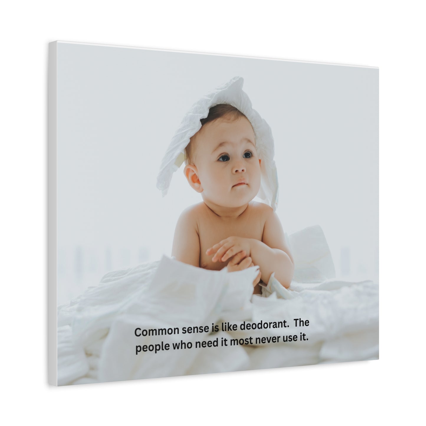 Humorous Canvas Wall Art, Funny Baby Quote Home Decor, Nursery Wall Decor, Gift for New Parents, Baby Shower Gift