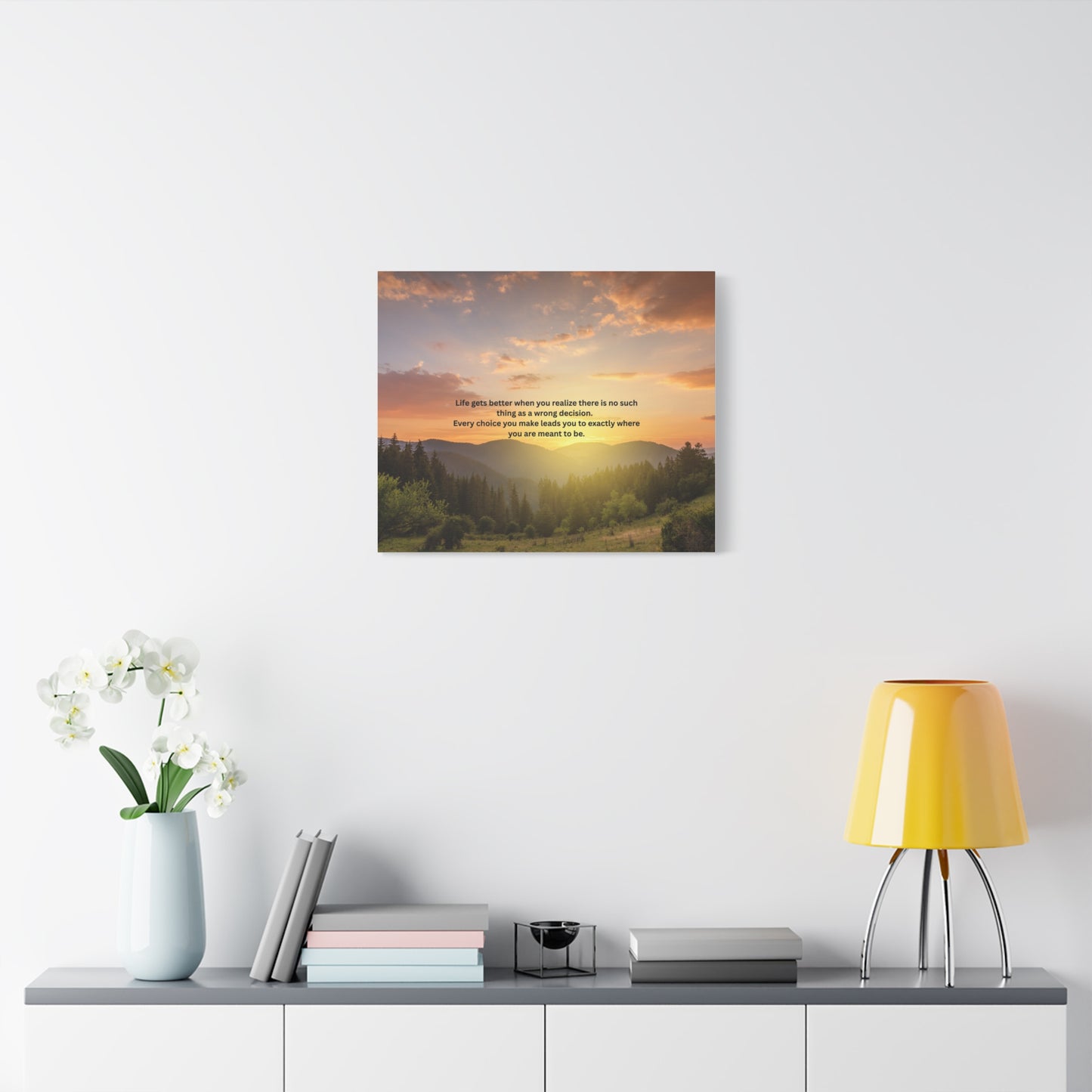 Inspirational Sunset Canvas Print — "Life Gets Better" Motivational Wall Art