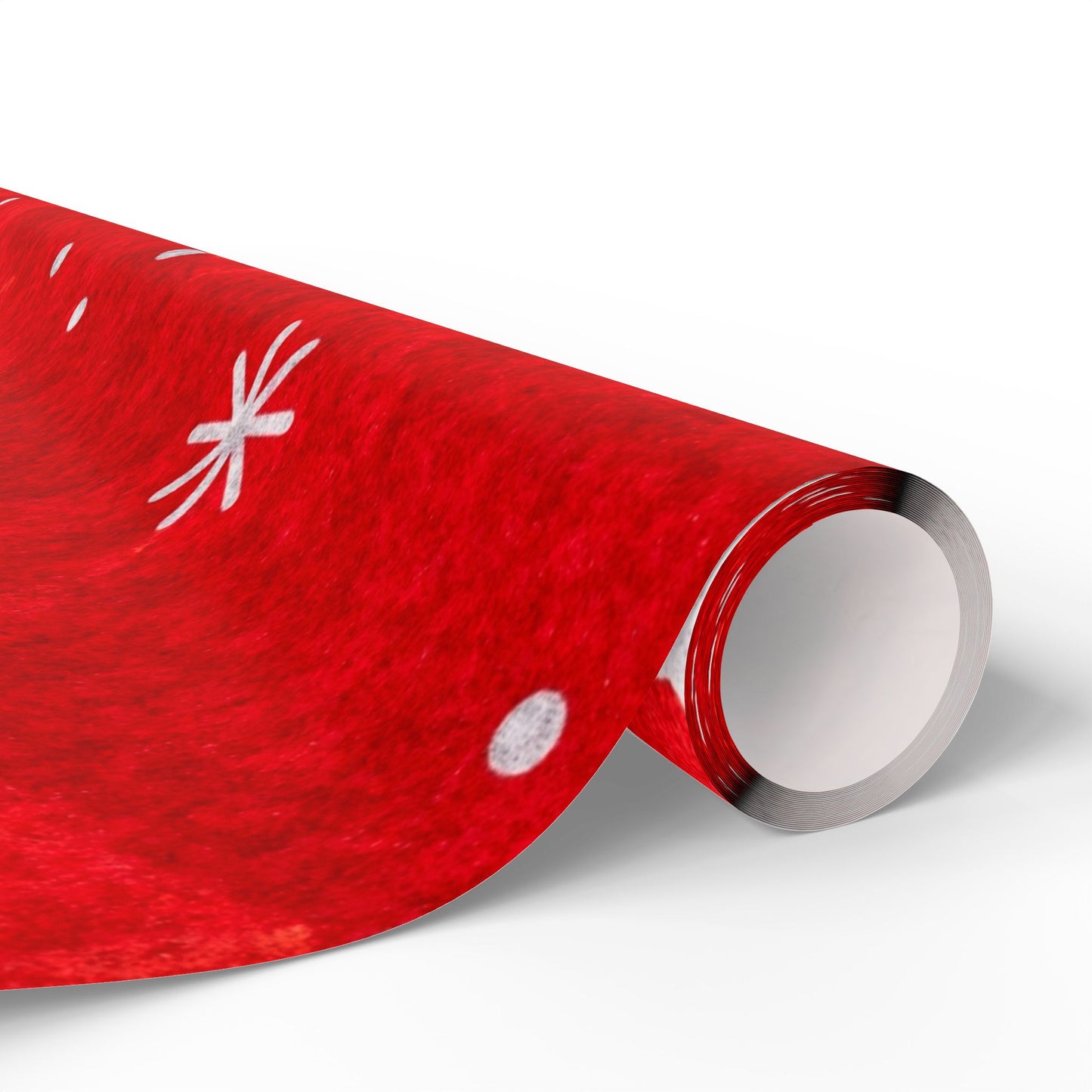 Holiday Snowflake Wrapping Paper Roll – Red Christmas Gift Wrap