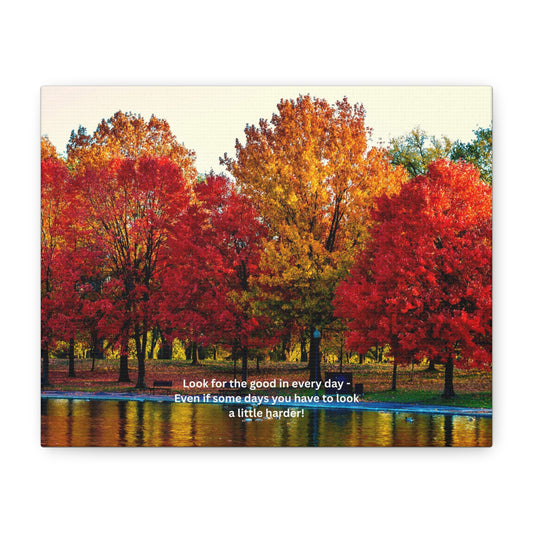Inspirational Canvas Wall Art, Nature Decor, Positive Quote Print, Home Office Decoration, Fall Landscape