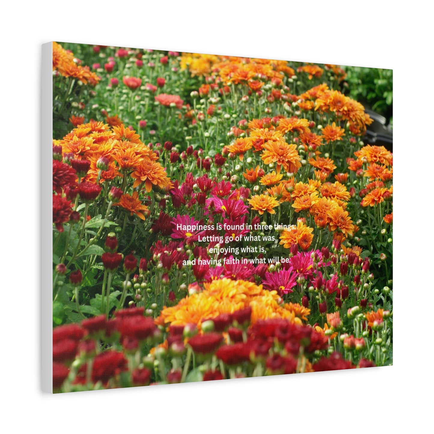 Floral Quote Canvas Print, Inspirational Wall Art, Bright Home Decor, Gift for Her, Motivational Artwork