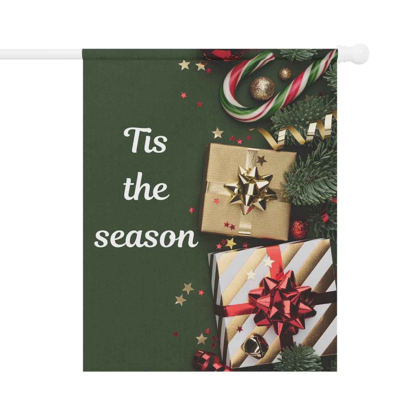 Christmas Garden Flag - "Tis the Season" Holiday House Banner