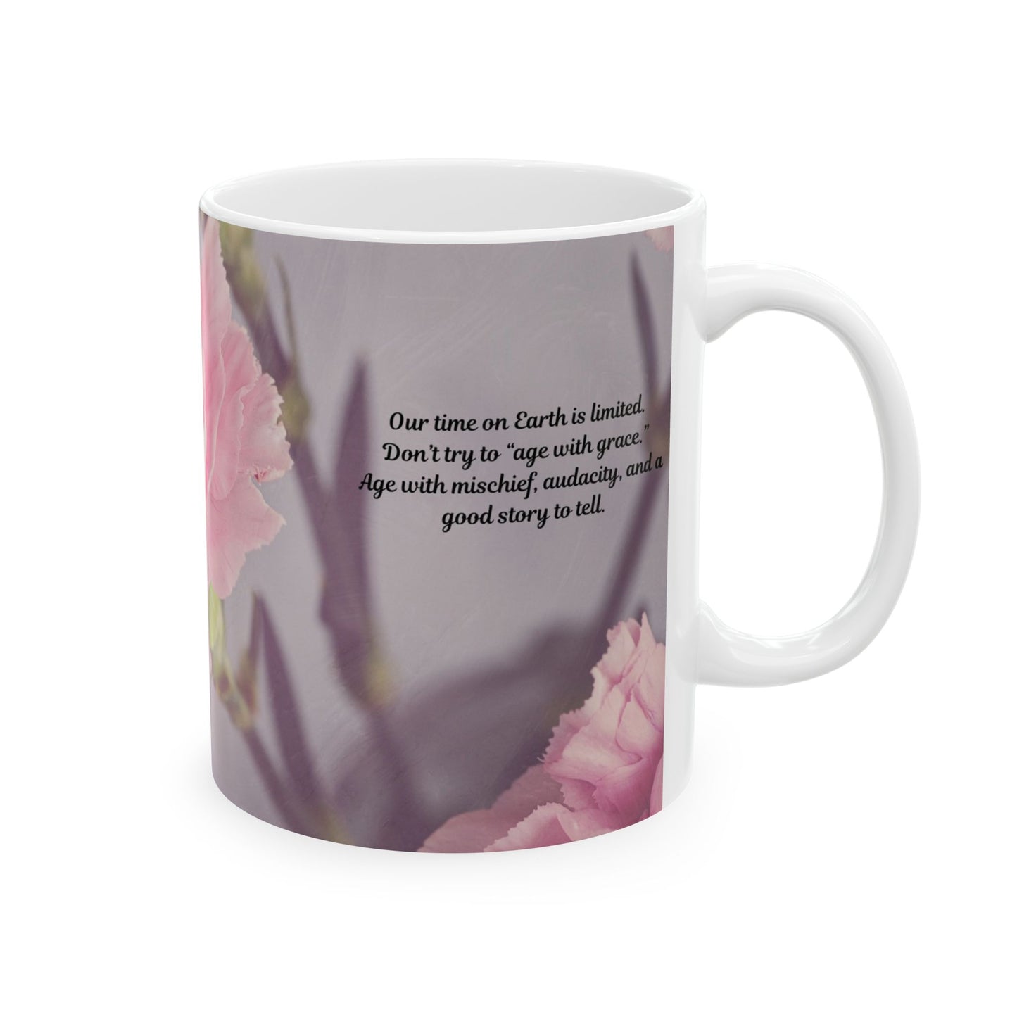 Elegant Floral Ceramic Mug - Perfect Gift for Her, Mother's Day, Coffee Lover, Home Décor, Inspirational Drinkware