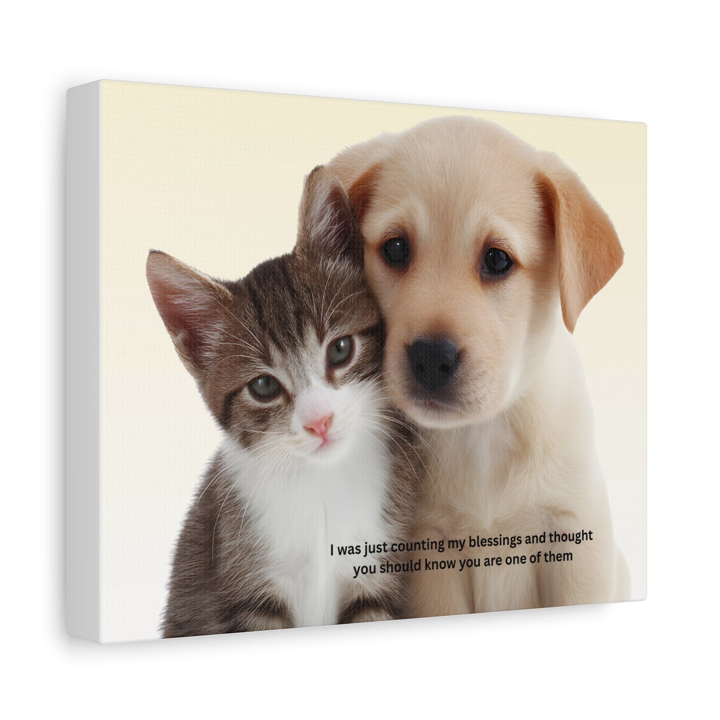 Pet Blessings Canvas Wall Art, Cute Dog and Cat Print, Home Decor for Pet Lovers, Inspirational Gift, Animal Lover Wall Art