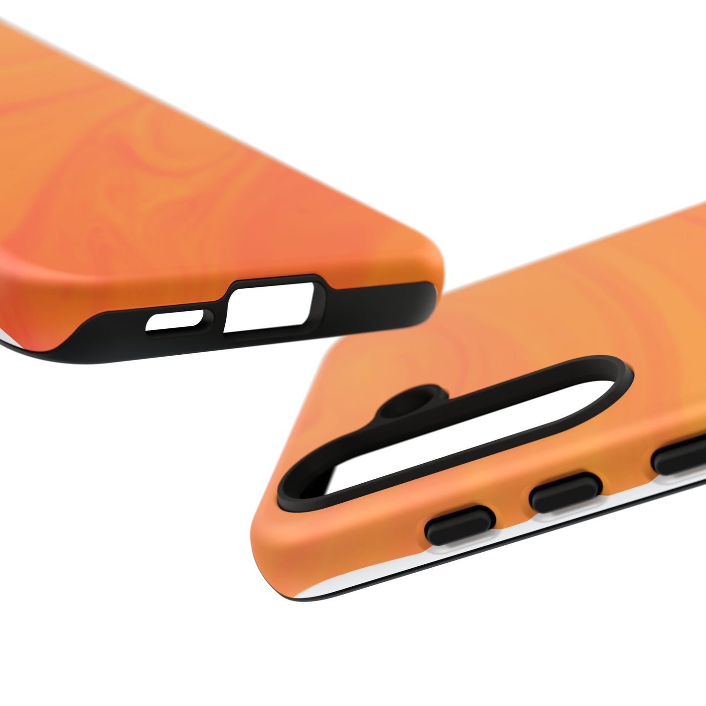 Tough Cases, Beautiful Orange Marble Design