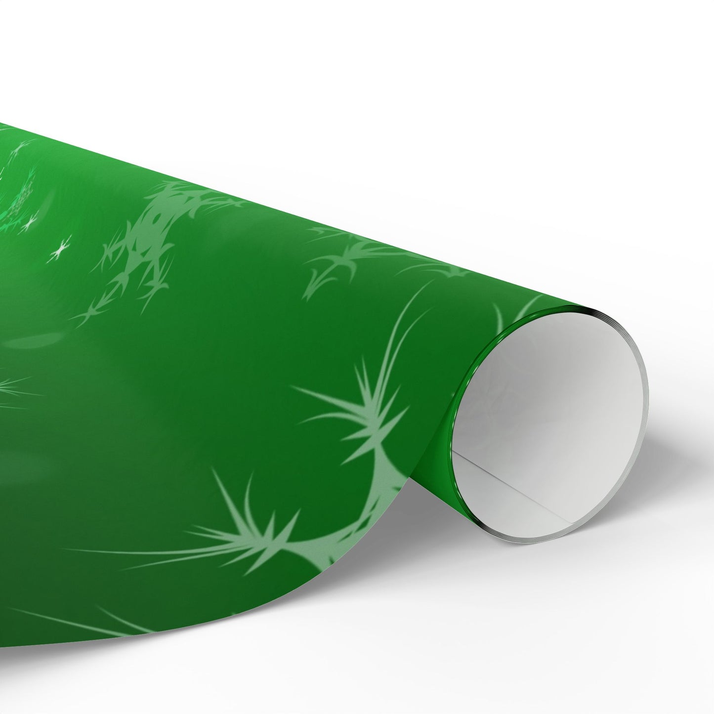 Festive Wrapping Paper Roll, Holiday Gift Wrap, Christmas, Birthday, Eco-Friendly Gift Wrap, Green Stars Design, Decorative Paper