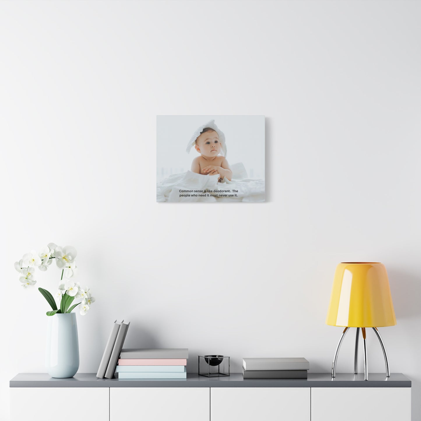 Humorous Canvas Wall Art, Funny Baby Quote Home Decor, Nursery Wall Decor, Gift for New Parents, Baby Shower Gift