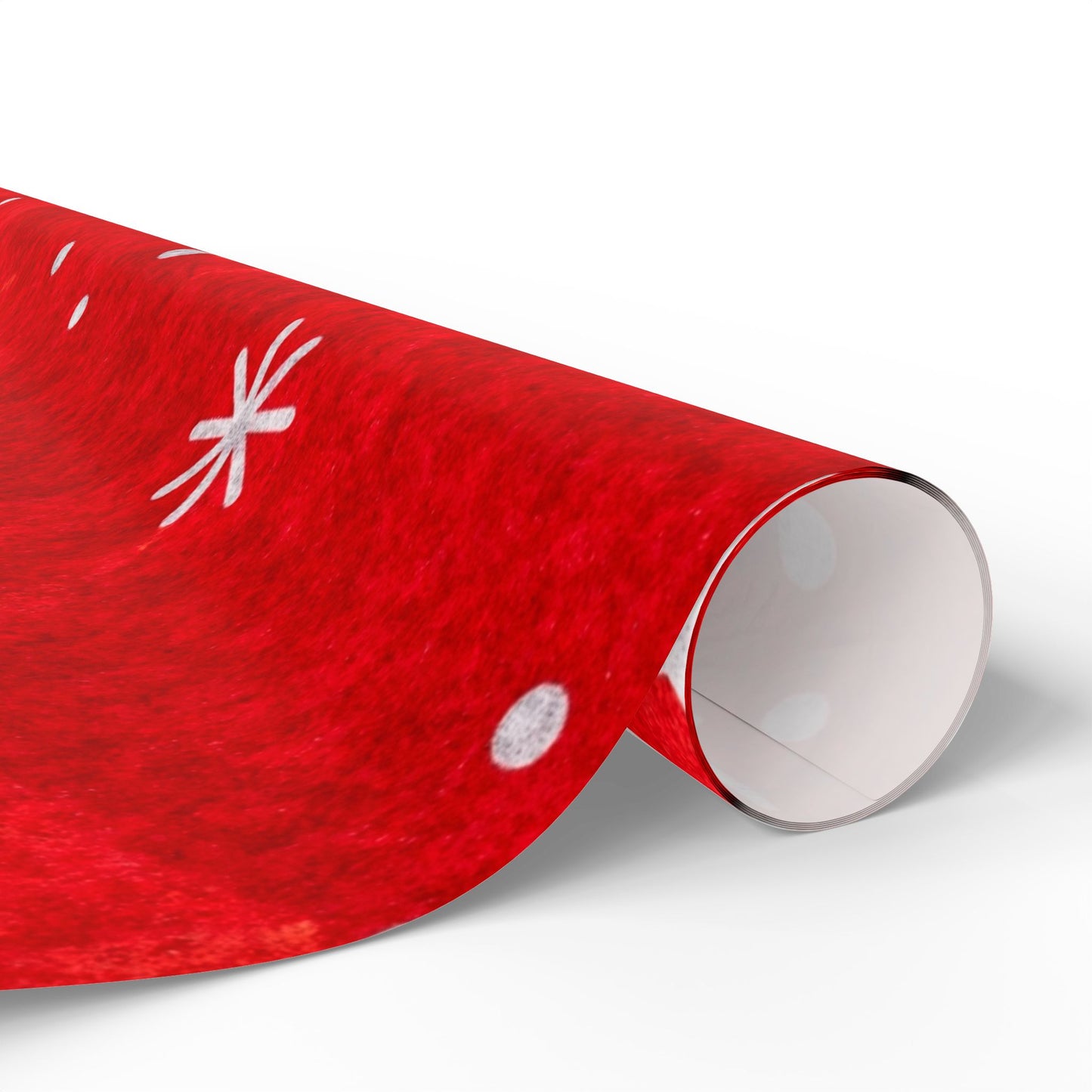 Holiday Snowflake Wrapping Paper Roll – Red Christmas Gift Wrap