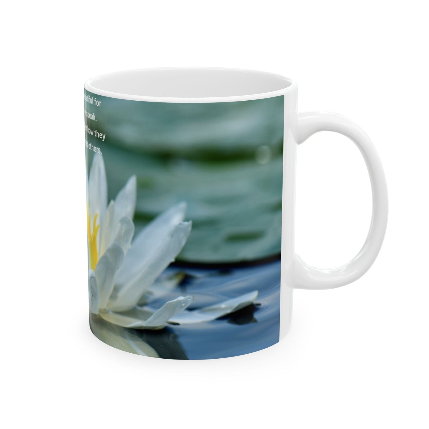 Lotus Flower Ceramic Mug with Inspirational Quote – 11oz & 15oz