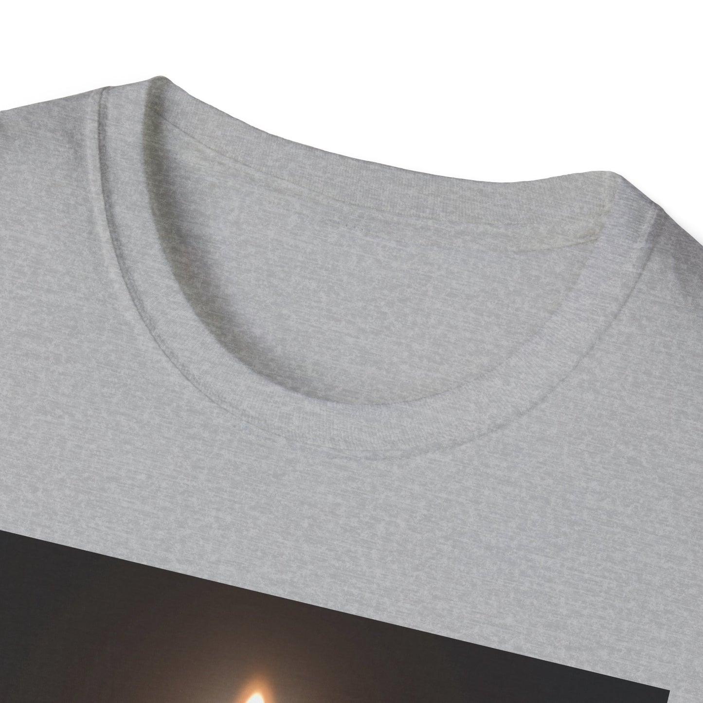 T-Shirt — Candle in Hands Graphic Tee with Inspirational Quote