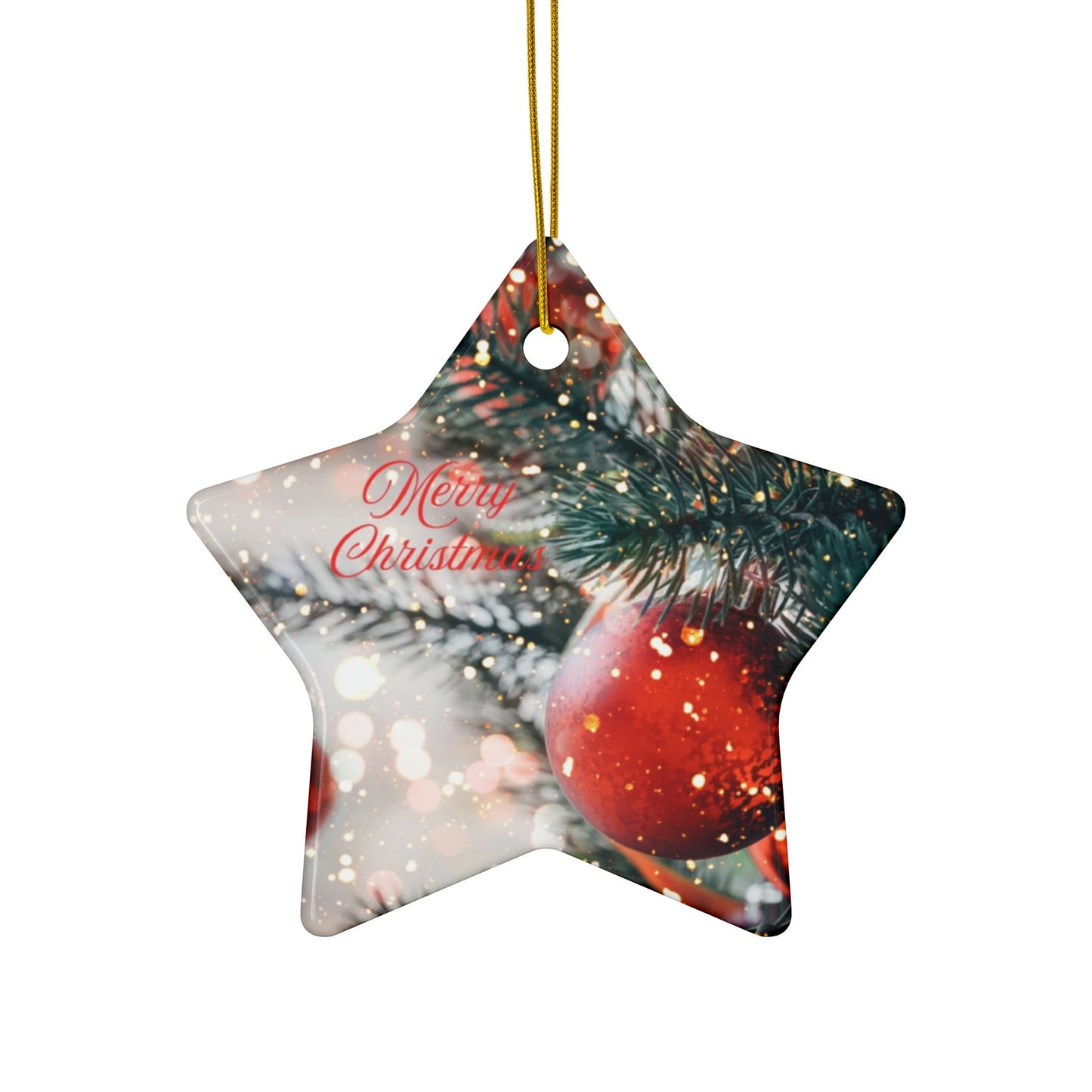 Festive Ceramic Ornaments - Double-Sided Christmas Decorations, Holiday Gift, Tree Ornaments, Seasonal Decor, Merry Christmas