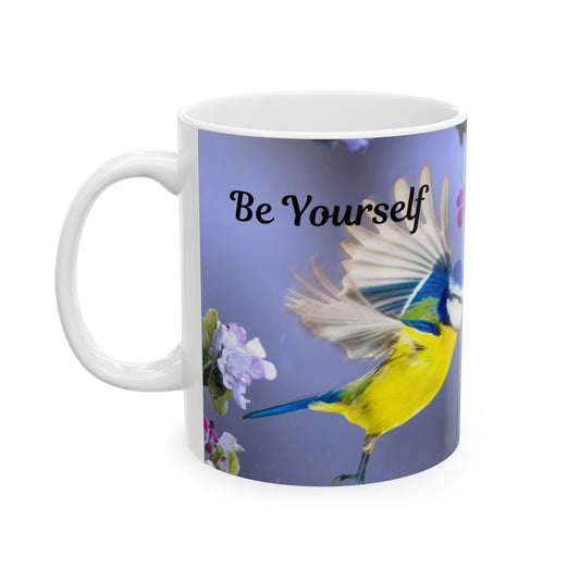 Inspirational Bird Ceramic Mug | Nature Lover's Gift | Positive Affirmation Coffee Mug | Motivational Drinkware | Eco-Friendly Gift