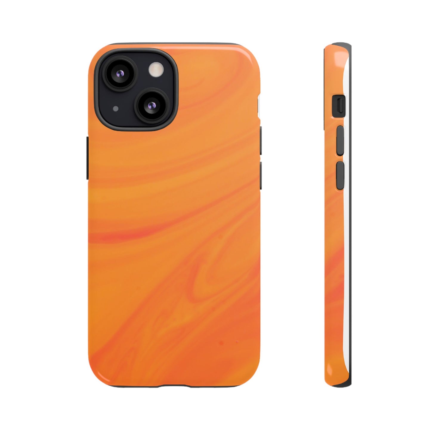 Tough Cases, Beautiful Orange Marble Design