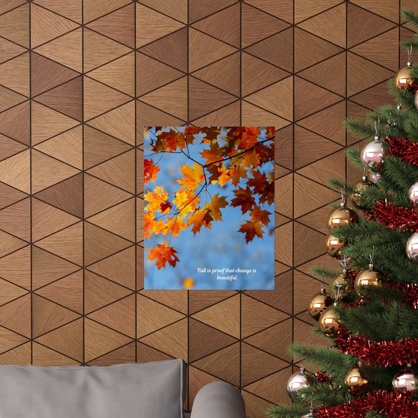 Autumn Quote Poster, Fall Wall Art, Matte Vertical Poster, Inspirational Home Decor, Seasonal Decoration