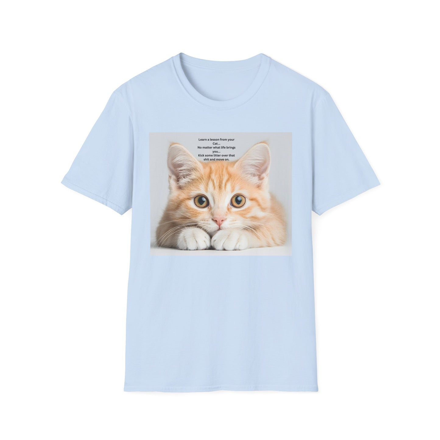 Cat Lover T‑Shirt — Cute Ginger Kitten Photo with Sweet Quote
