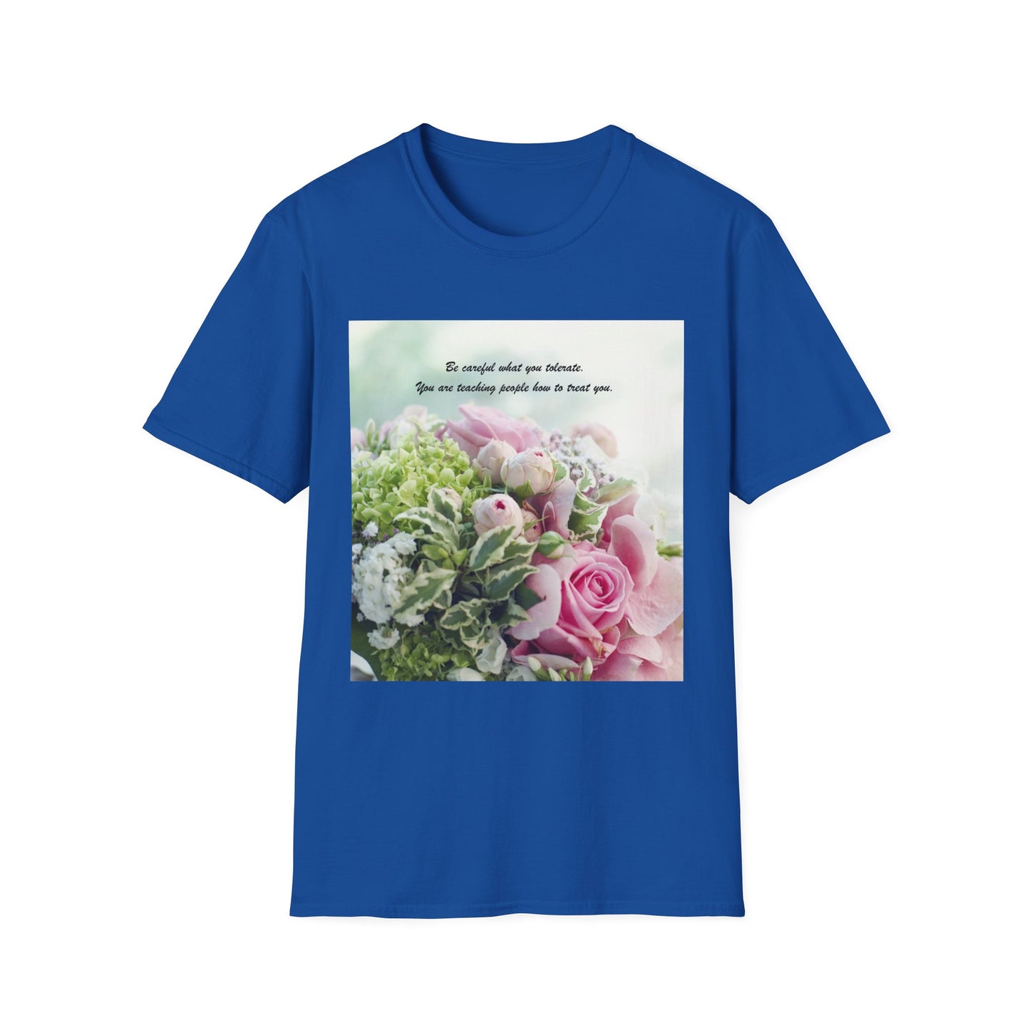 Floral Sympathy T-Shirt — "Be comforted when you think of me" Memorial Tee
