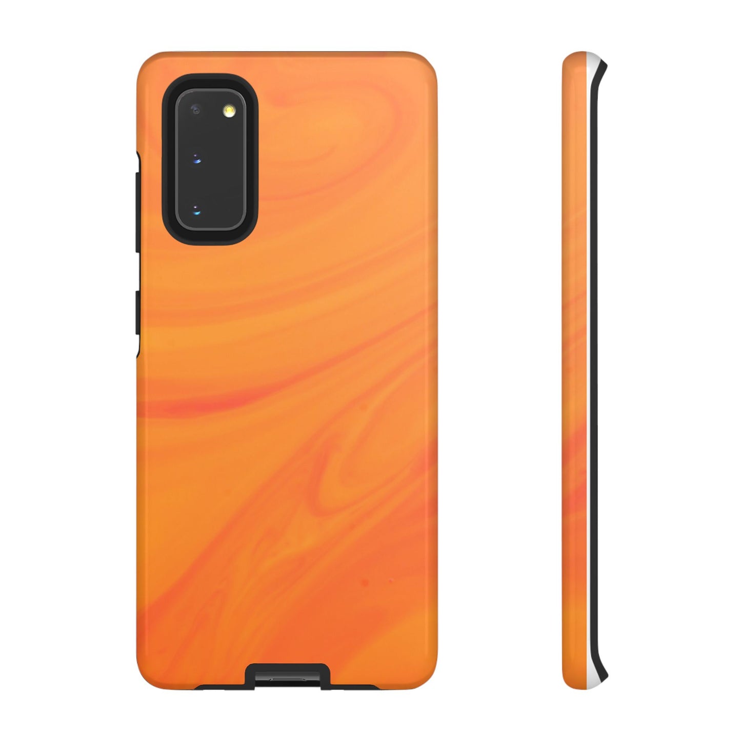 Tough Cases, Beautiful Orange Marble Design