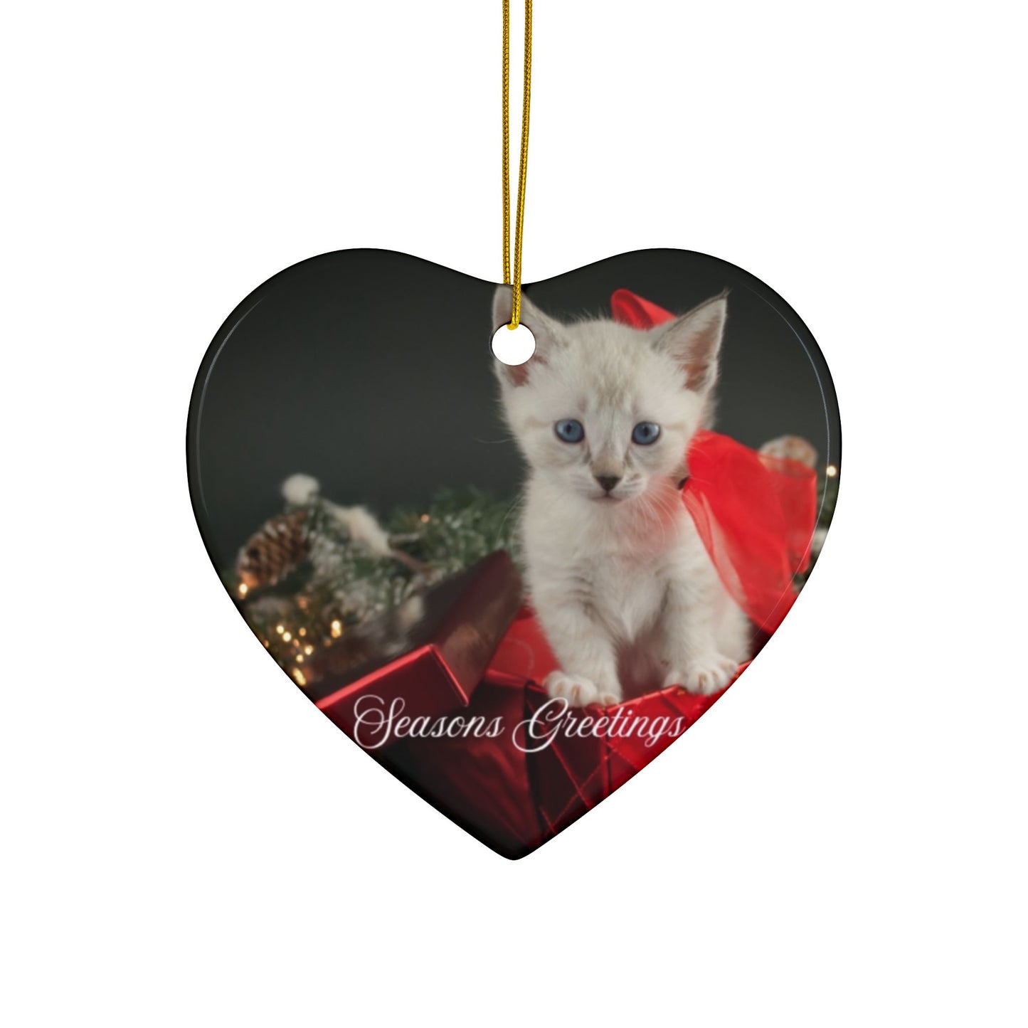 Cat Christmas Ornaments, Festive Double-Sided, Holiday Decor, Pet Lover Gift, Seasonal Cheer, Home Ornament