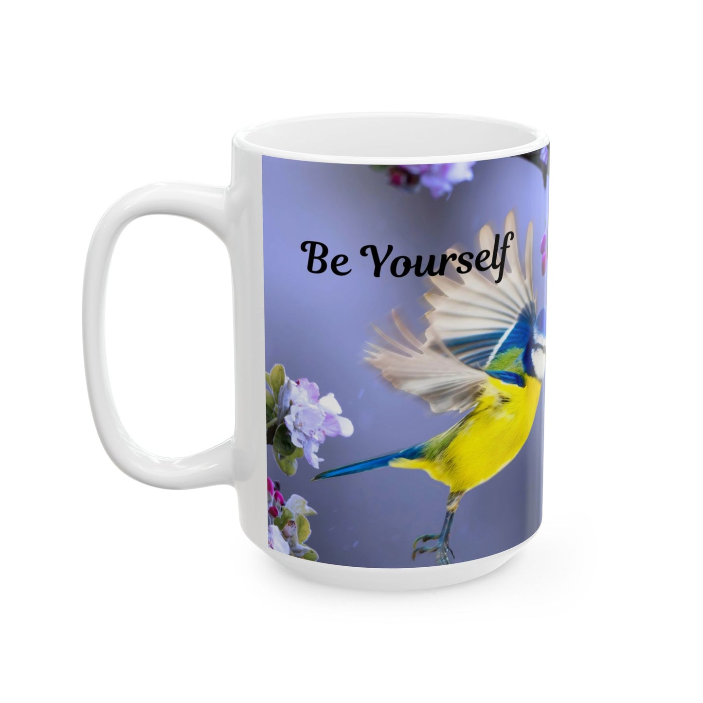 Inspirational Bird Ceramic Mug | Nature Lover's Gift | Positive Affirmation Coffee Mug | Motivational Drinkware | Eco-Friendly Gift