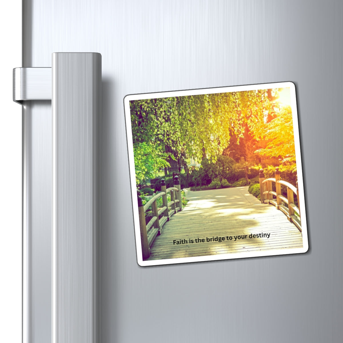 Inspirational Nature Magnet, Faith Quote Decor, Home & Kitchen Gift, Motivational Fridge Magnet, Nature Lover's Keepsake