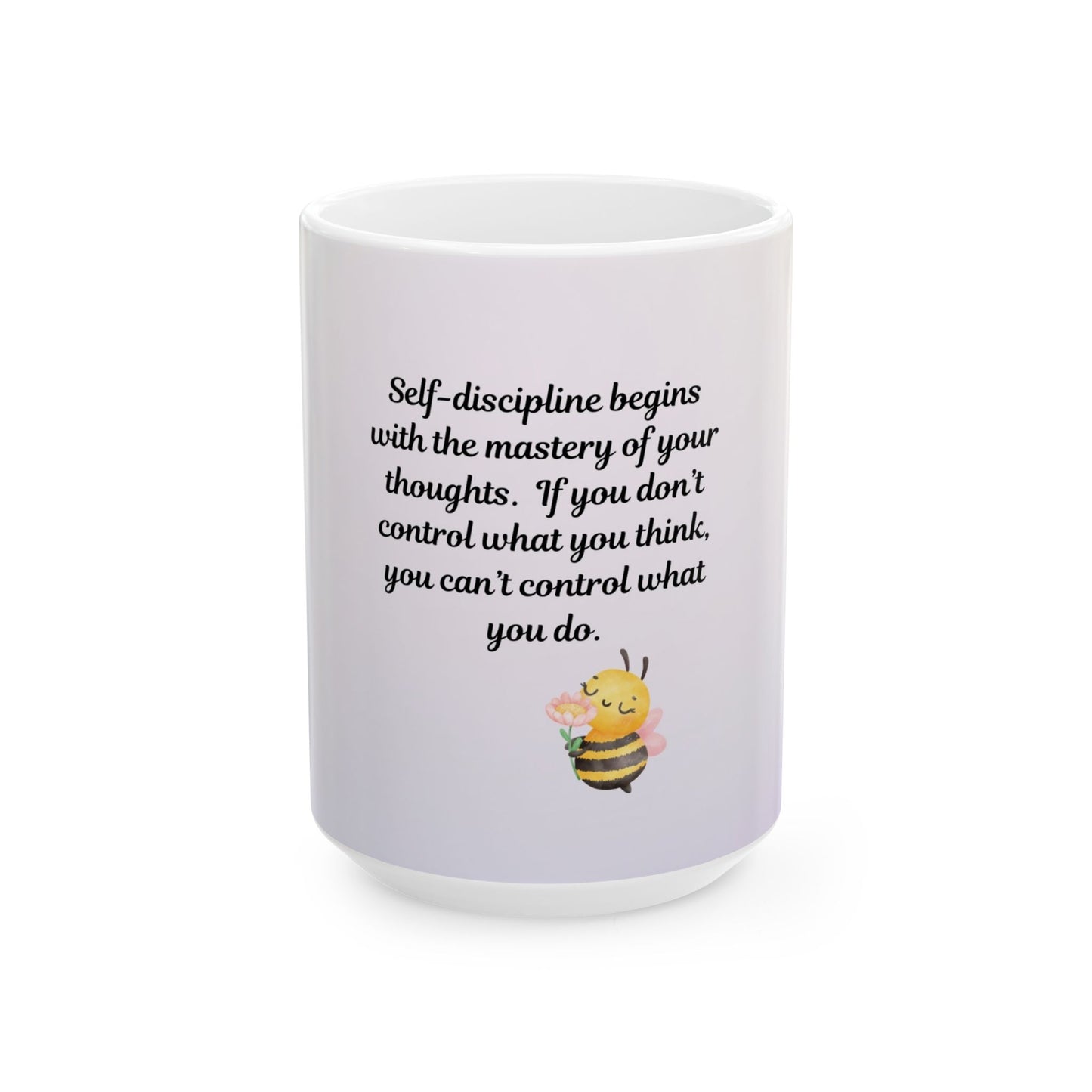 Motivational Floral Ceramic Mug - Perfect Gift for Self-Care, Encouragement, Coffee Lovers, Inspirational Quotes, Spring Decor