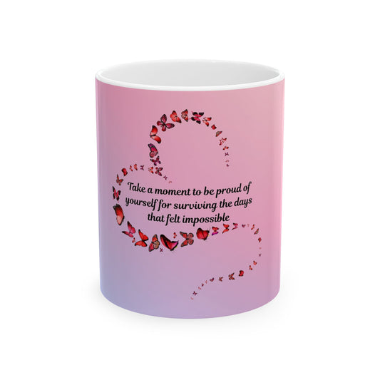 Motivational Ceramic Mug - Inspirational Gift for Self-Love, Affirmation Cup, Personal Growth, Wellness, Unique Coffee Mug