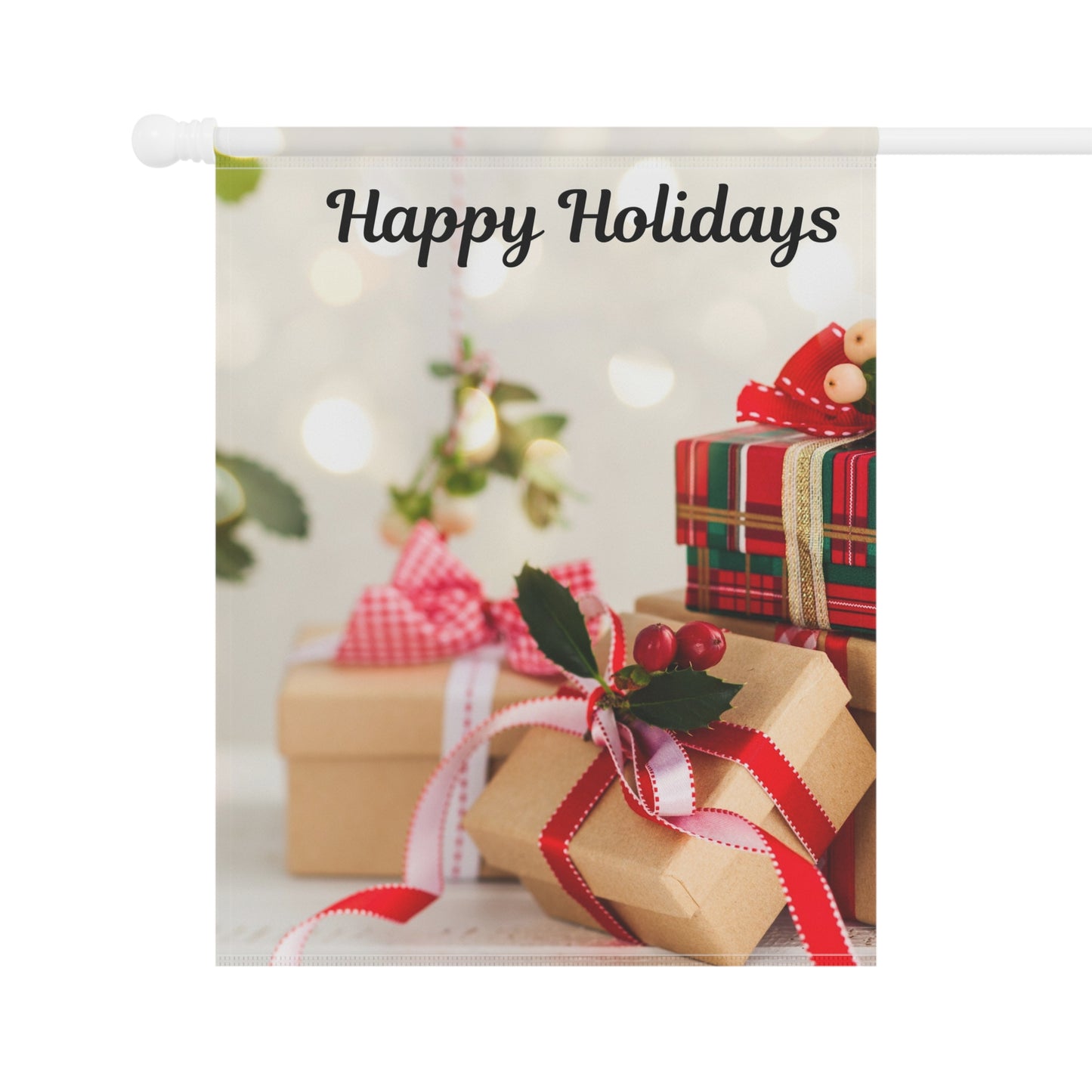 Holiday Garden Banner, Festive Outdoor Decor, Christmas House Flag, Seasonal Yard Sign, Welcome Banner for Garden