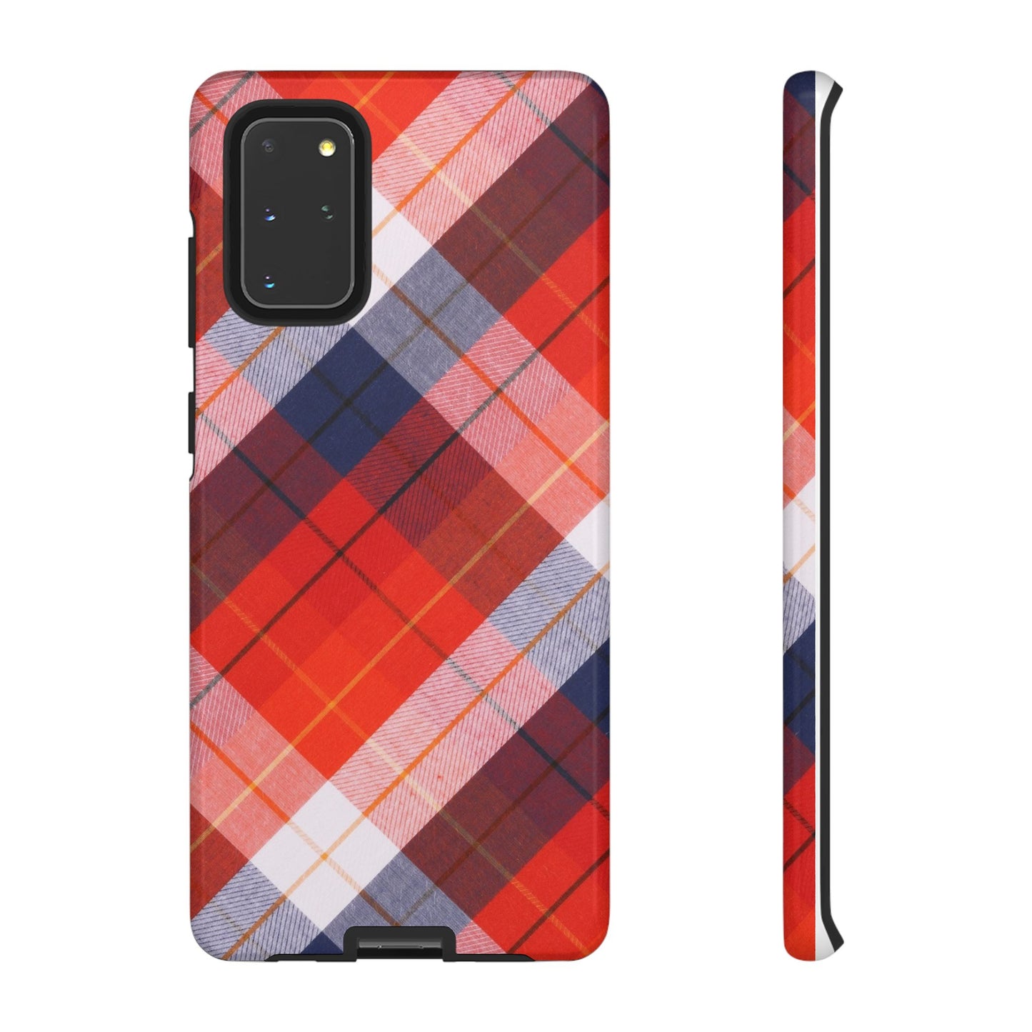 Tough Cases, Beautiful Red, White & Blue Plaid Design