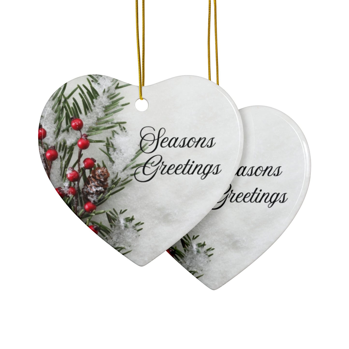 Festive Ceramic Ornaments, Holiday Decor, Seasonal Gift, Christmas Tree Ornaments, Double-Sided Decorations, Personalized Home Decor, [...]