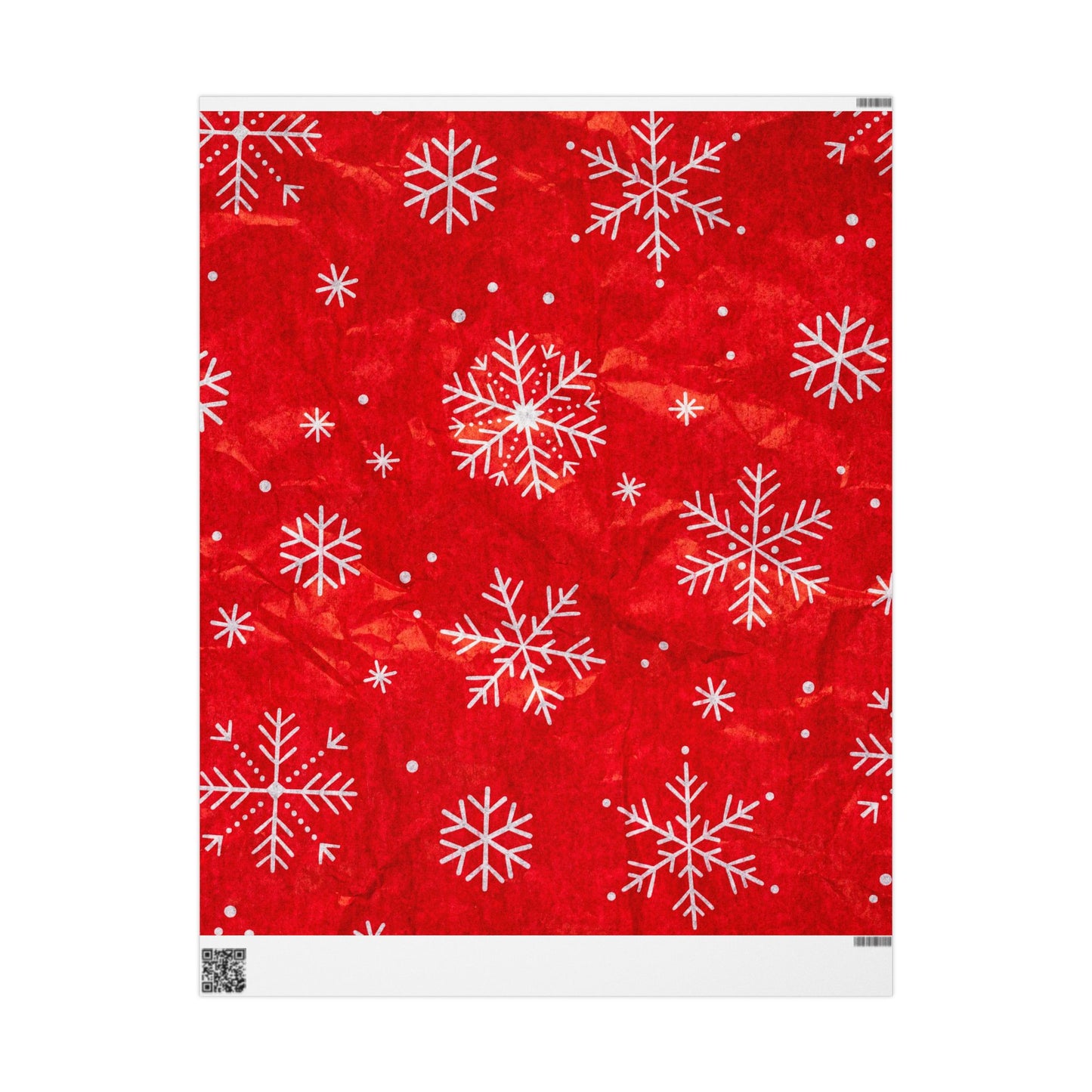 Holiday Snowflake Wrapping Paper Roll – Red Christmas Gift Wrap