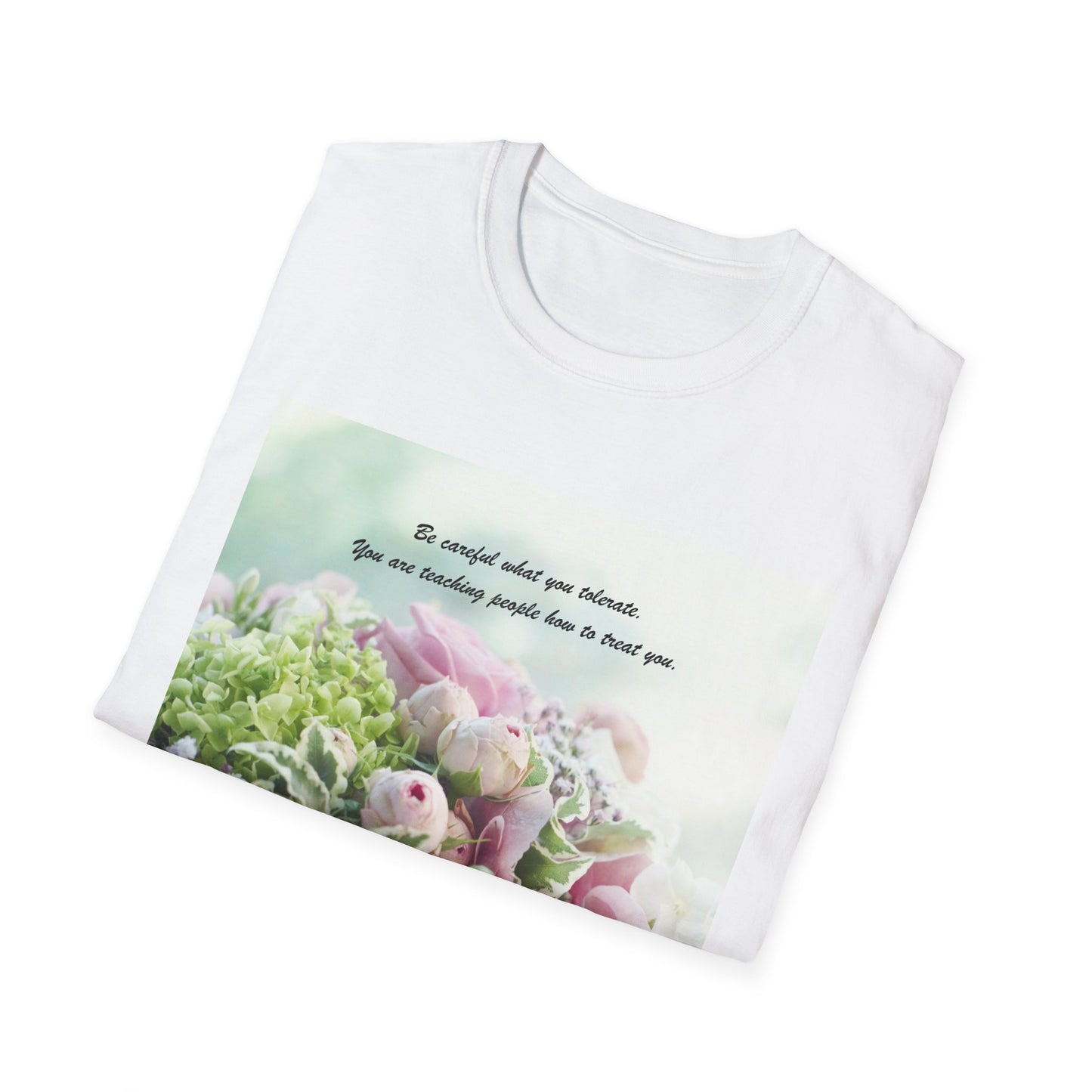 Floral Sympathy T-Shirt — "Be comforted when you think of me" Memorial Tee