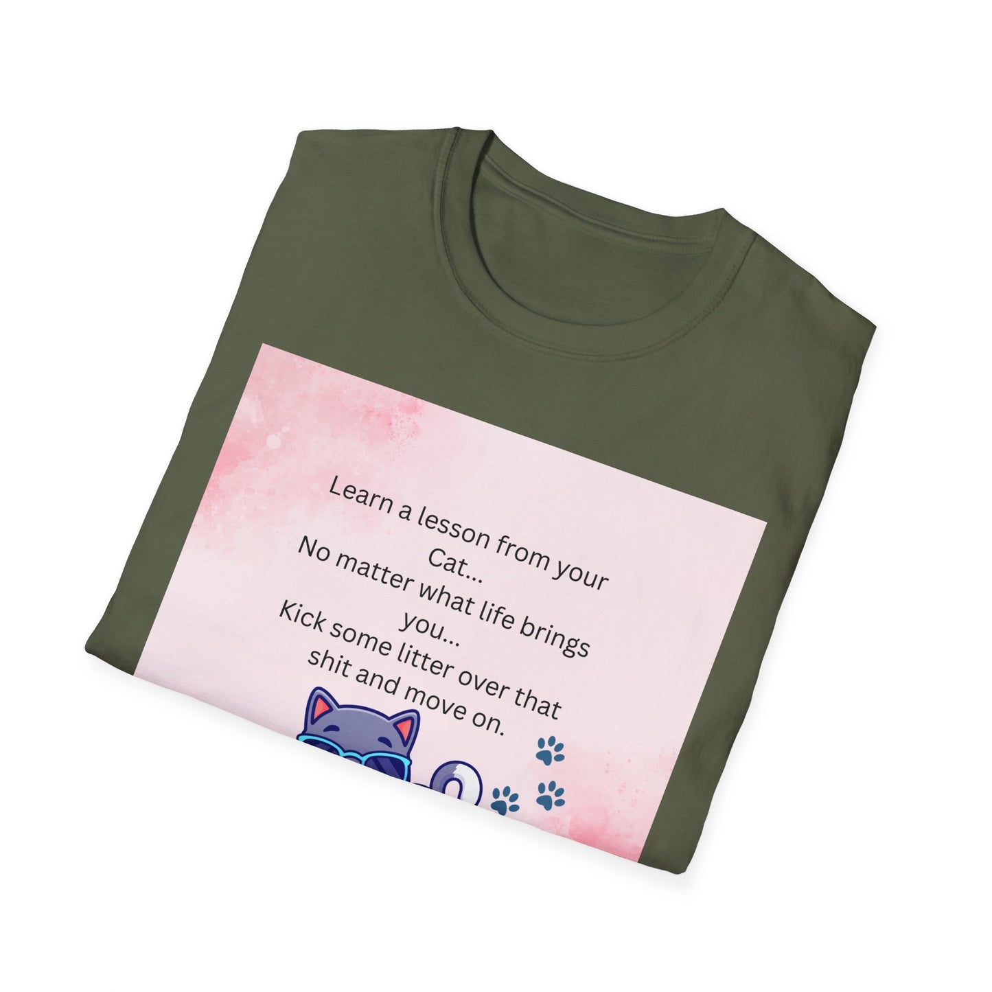 Reflective Cat Quote T-Shirt, Motivational Tee, Pet Lover Shirt, Gift for Cat Owners, Cute Cat Design, Funny Cat Lover Apparel