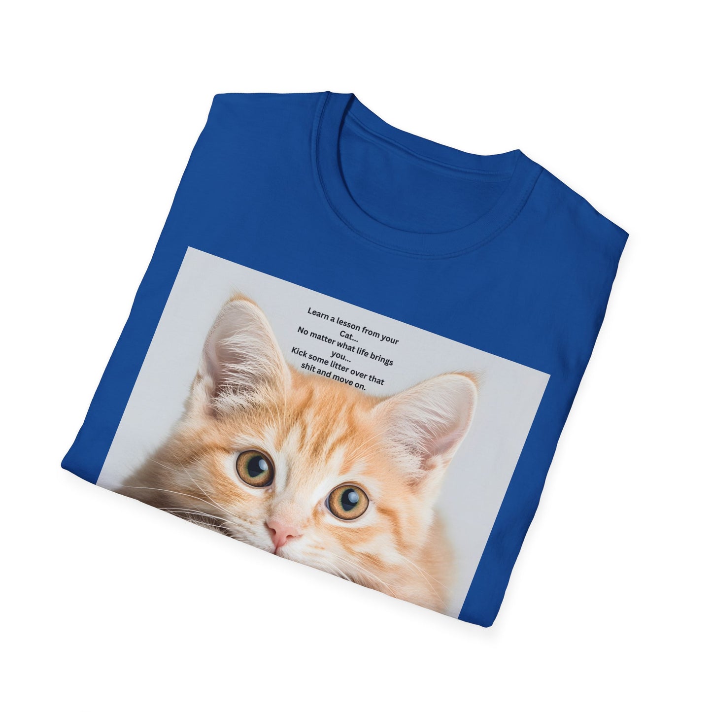 Cat Lover T‑Shirt — Cute Ginger Kitten Photo with Sweet Quote