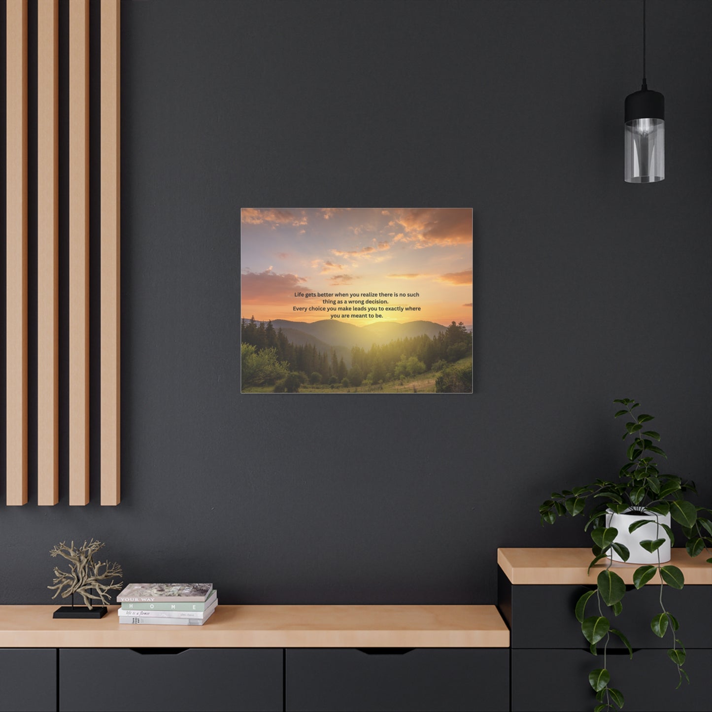 Inspirational Sunset Canvas Print — "Life Gets Better" Motivational Wall Art