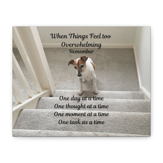 Inspirational Dog Canvas Print, Motivational Wall Art, Home Décor for Pet Lovers, Unique Gift Option, Perfect for Uplifting Spaces