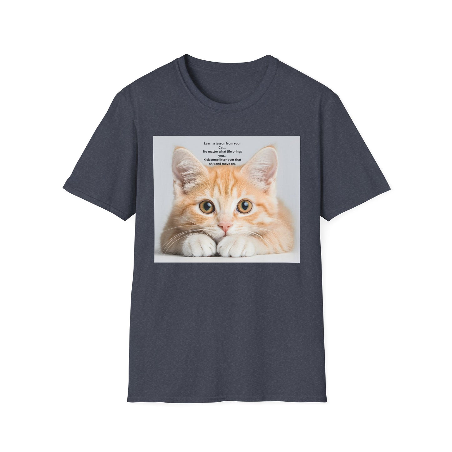 Cat Lover T‑Shirt — Cute Ginger Kitten Photo with Sweet Quote