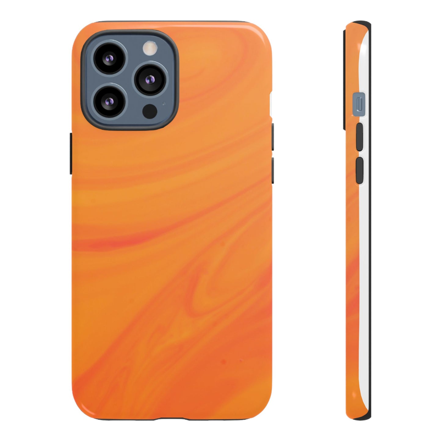 Tough Cases, Beautiful Orange Marble Design