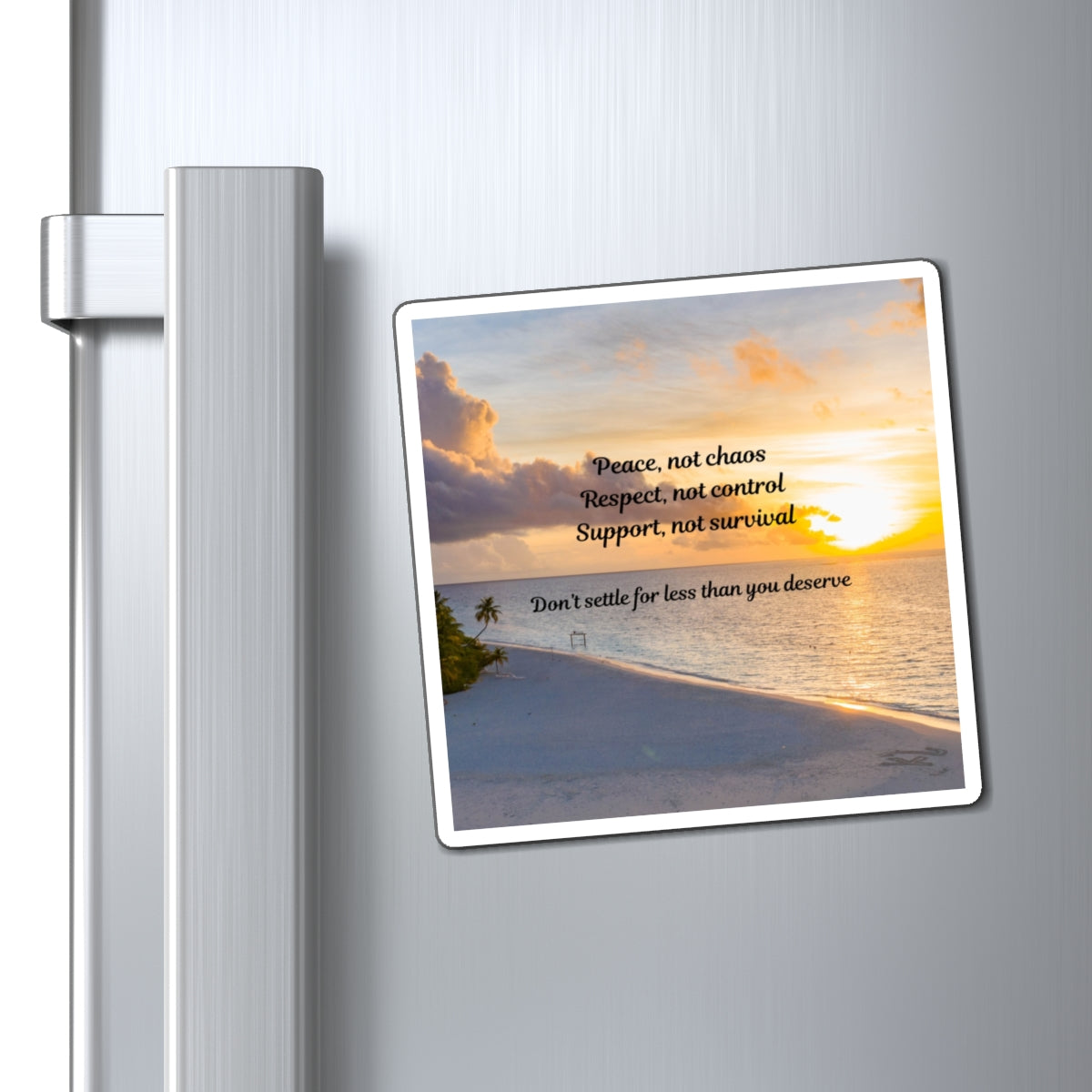 Inspirational Quote Magnets, Motivational Fridge Decor, Positive Affirmation Gift, Beach Sunset Art, Home Office Inspiration